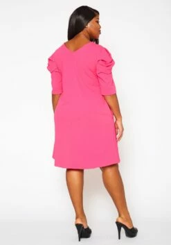 Plus Size Ruffle Short Sleeve Dress -Asoph Sales Shop 2021144 003 5