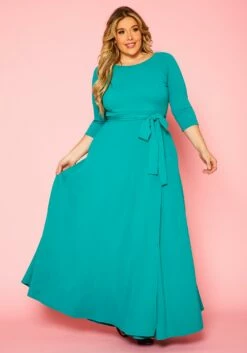 Plus Size Effortless Fit & Flare Maxi Dress -Asoph Sales Shop 2021153 005 2