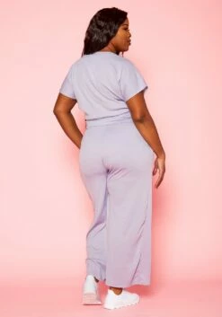Plus Size Casual T Shirt & Flare Pants Set -Asoph Sales Shop 2021176 005 6