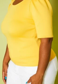 Plus Size Solid Fitted Blouse -Asoph Sales Shop 2021418 003 5