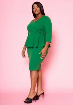 Plus Size Peplum Flare Mini Dress -Asoph Sales Shop 2022468 003 3