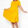 Plus Size Effortless Ruffled Fit & Flare Dress