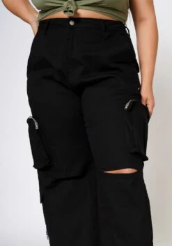 Plus Size Wide Leg Utility Cargo Pants -Asoph Sales Shop 2022558 001 5
