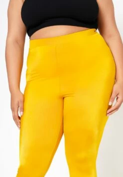 Plus Size Posh Stretch Satin Slim Pants -Asoph Sales Shop 2022581 001 4
