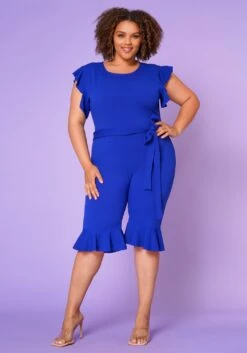 Plus Size Occasional Biker Romper