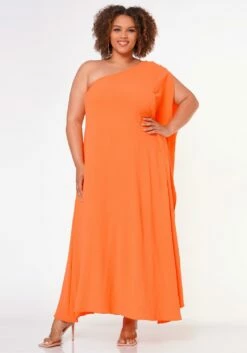 Plus Size One Shoulder Maxi Flare Dress -Asoph Sales Shop 2022644 002 2