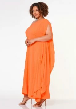 Plus Size One Shoulder Maxi Flare Dress -Asoph Sales Shop 2022644 002 3