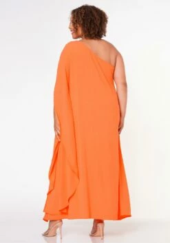 Plus Size One Shoulder Maxi Flare Dress -Asoph Sales Shop 2022644 002 4
